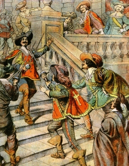 the-three-musketeers-magazine-illustration-about-1905-of-the-characters-f3cfwb-e1568792402617.jpg